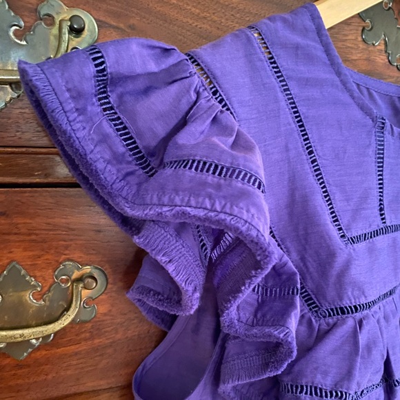 {munthe} Purple Ruffle Blouse Size S/M - Picture 6 of 11